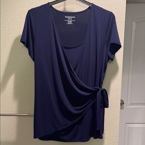 Motherhood Maternity Navy Wrap Top